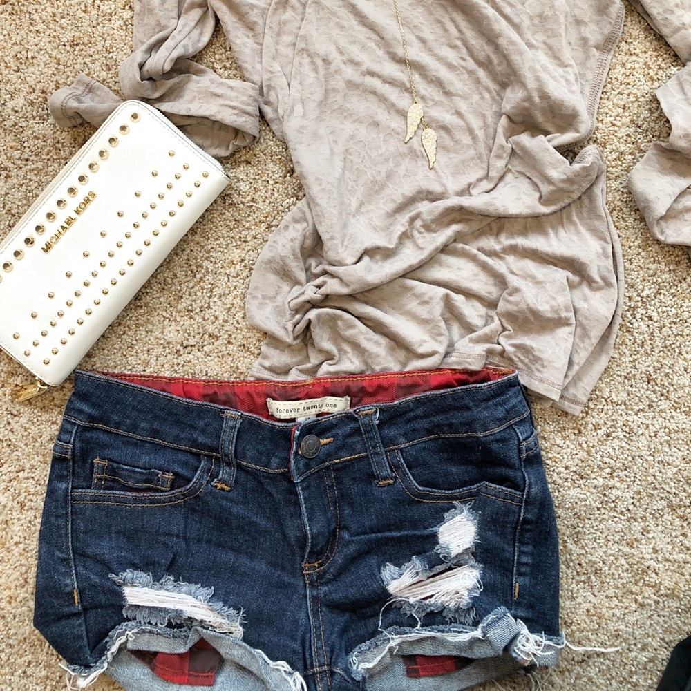 Forever 21 Distressed Denim Shorts